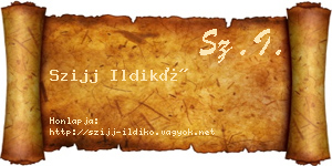 Szijj Ildikó névjegykártya