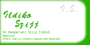 ildiko szijj business card